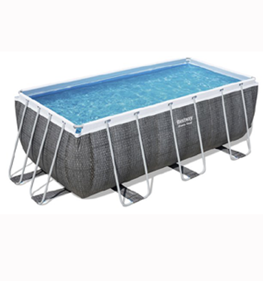 BESTWAY – Piscina Ultra Frame 412x201x122 cm simil Rattan con p. filtro e scaletta