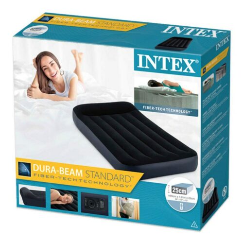 INTEX - Materasso Dura-Beam singolo con tecnologia Fiber Tech e pompa elettrica incorporata 191 x 99 x 25 cm - immagine 2