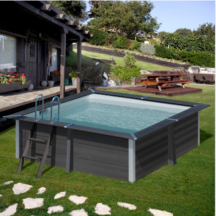 GRE – Piscina Fuori Terra Quadrata Avantgarde Materiale Composito 326 – 326X326X96 cm con pannelli premontati