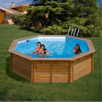 GRE - Piscina Violette Rotonda in legno - 511x124 cm