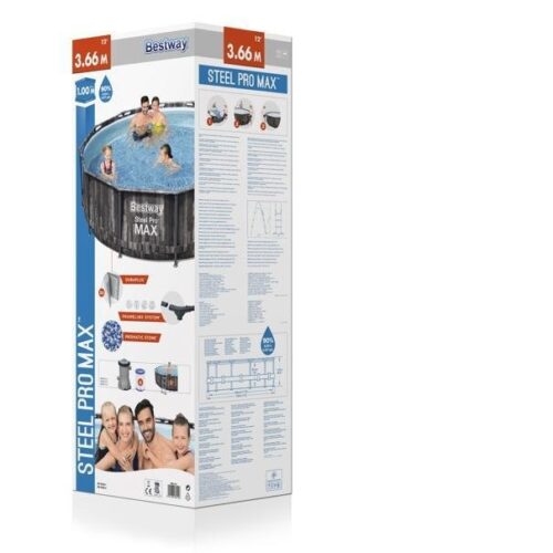 BESTWAY - Piscina Steel Pro Max 366x100 cm effetto legno - immagine 3