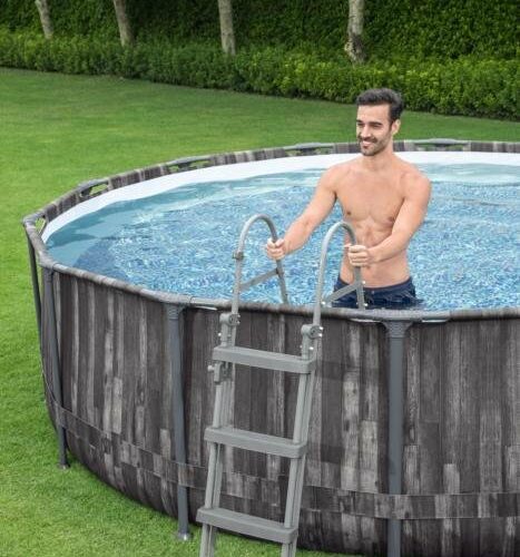 BESTWAY - Piscina Steel Pro Max 366x100 cm effetto legno - immagine 4