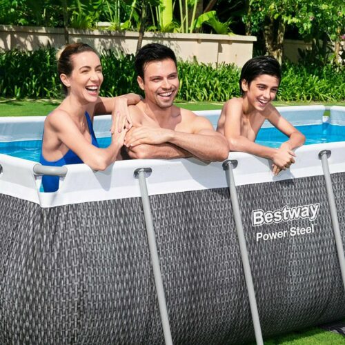 BESTWAY - Piscina Power Steel 404x201x100 cm Simil Rattan - immagine 2